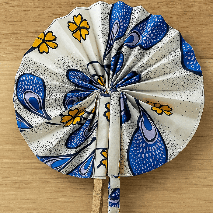 Éventail Africain en Wax fait main